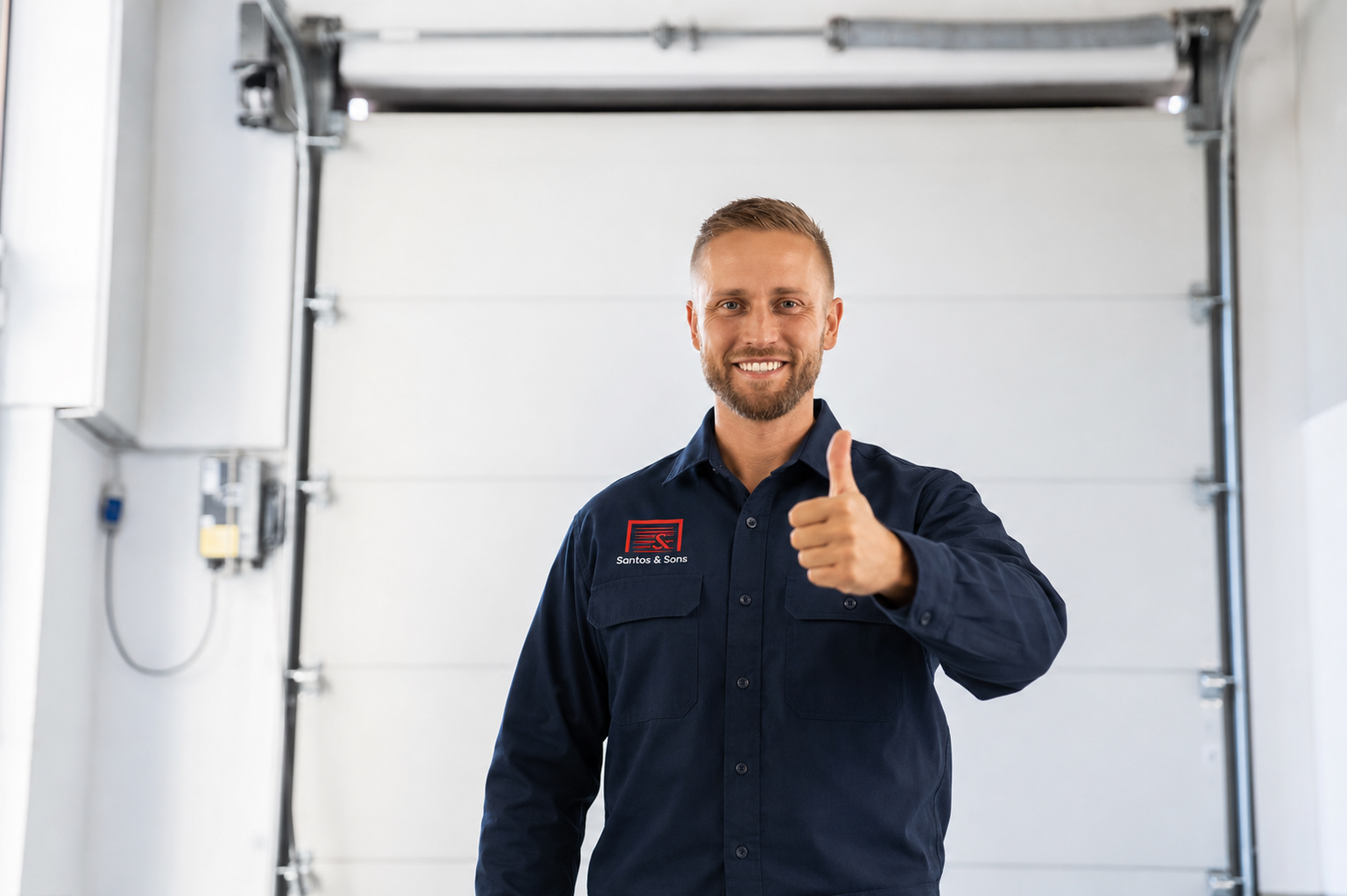 Santos and Sons new garage door installation in San Mateo, CA
